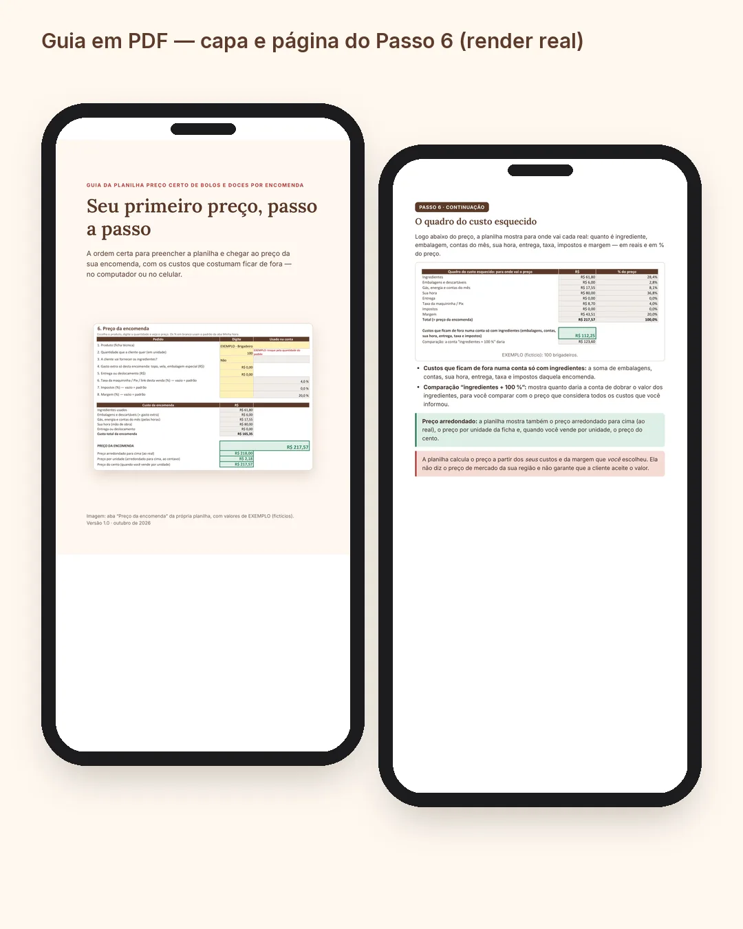 Guia Seu Primeiro Preço, Passo a Passo (PDF): como é por dentro